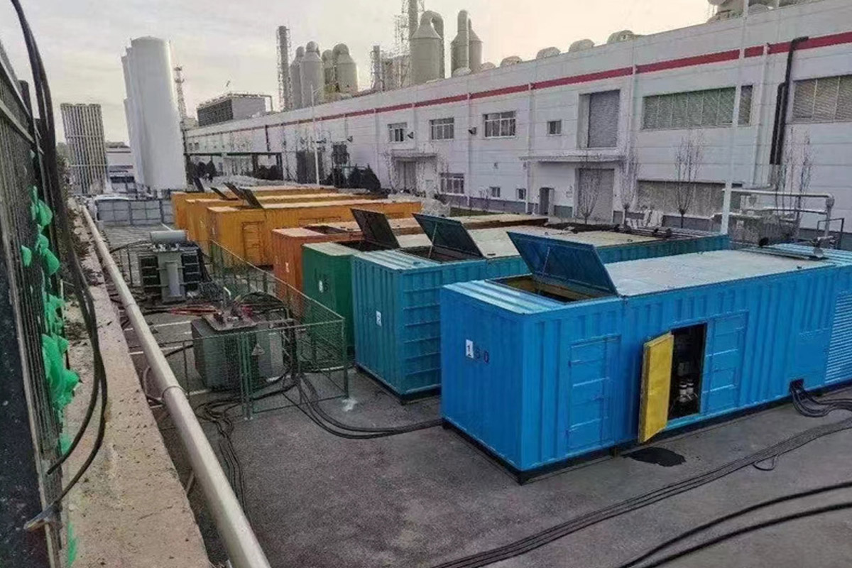 郊区发电机租赁施工现场